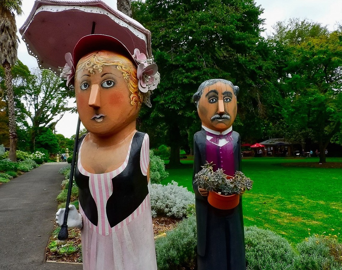 jardín botánico, bolardo, botánico, jardines